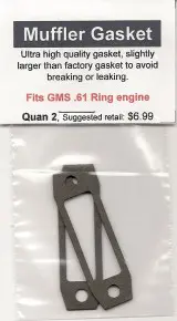 A package of two pieces of metal with the words " gms. 5 1 ring engine."