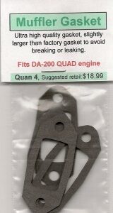 A package of two pieces of metal with the words " qua 4 ", " questing ".