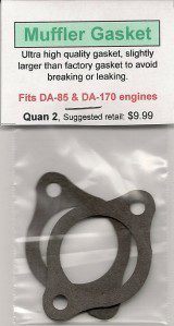 A package of two exhaust gaskets for the da-8 5 and da-1 7 0 engines.