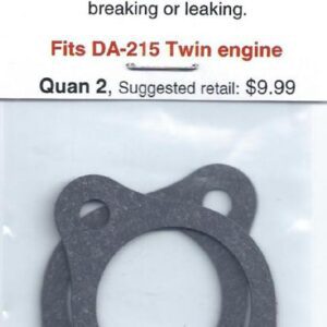 A pair of gaskets for the da-2 1 5 twin engine.