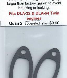 A pair of engine gaskets for the dla-3 2 and dla-6 4 engines.