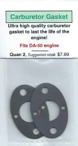 A pair of gaskets for the engine of an da 5 0.