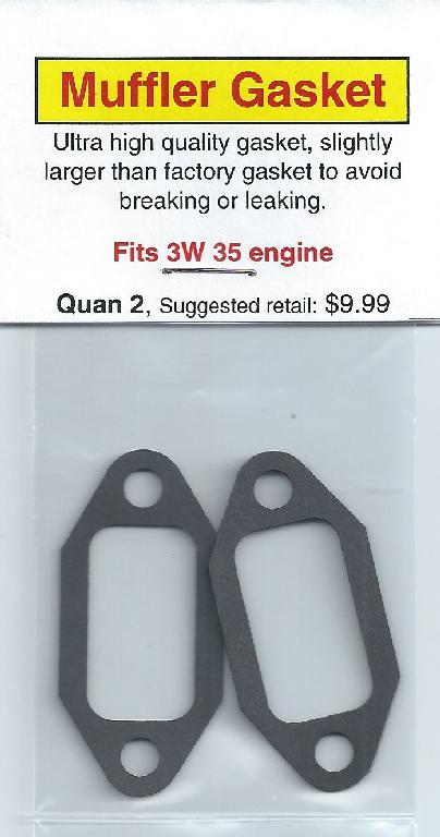A pair of engine gaskets for an older model car.