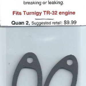 A pair of exhaust gaskets for turnigy tr-3 2 engine