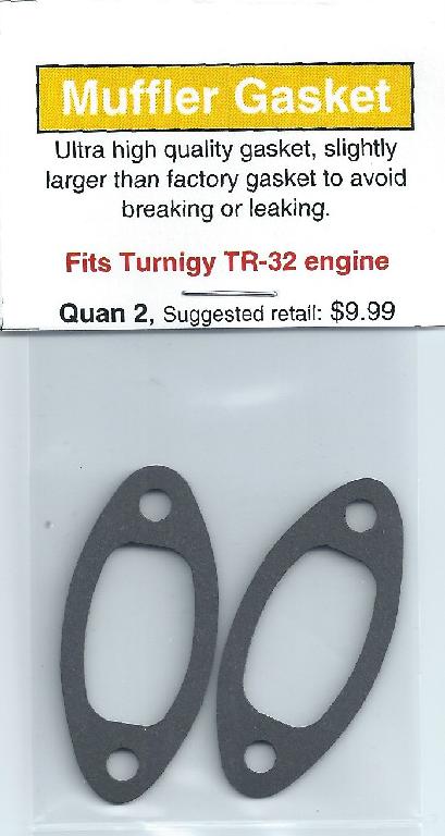 A pair of exhaust gaskets for turnigy tr-3 2 engine