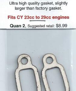 A pair of gaskets for the exhaust manifold.