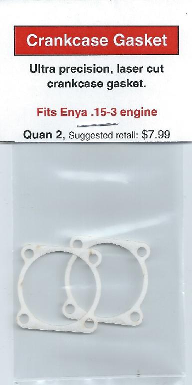 A pair of white plastic rings with the words " enya 1 5-3 engine ".