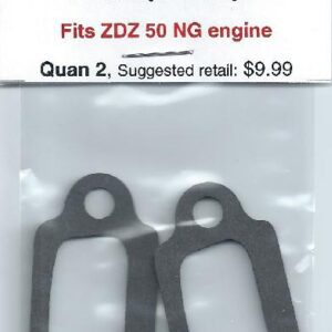 A pair of engine gaskets for an older model car.