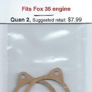 A pair of gaskets for the fox 3 5 engine.