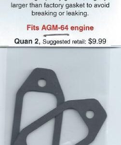 A pair of engine gaskets for an agm-6 4 engine.