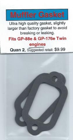 A pair of engine gaskets for an airplane.