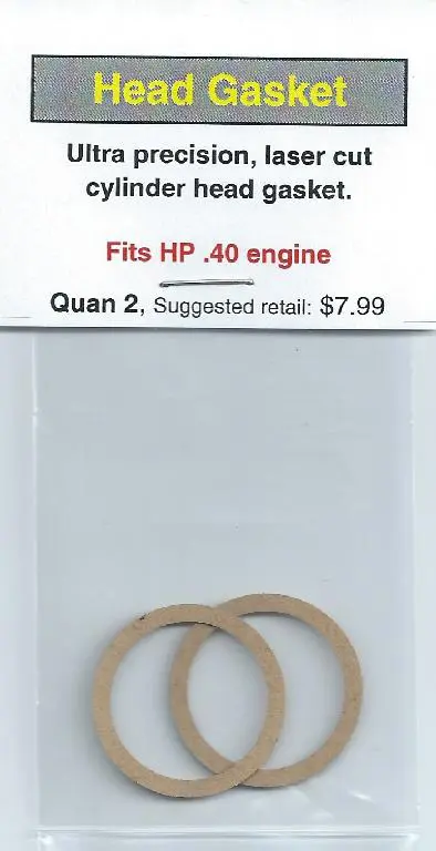 A pair of paper gaskets for hp. 4 0 engine