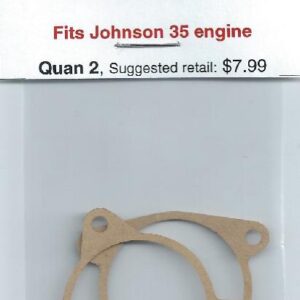 A pair of johnson 3 5 engine gaskets.