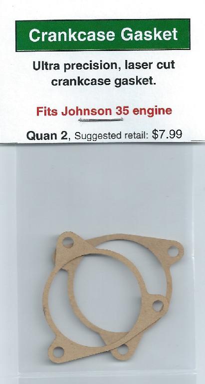 A pair of johnson 3 5 engine gaskets.