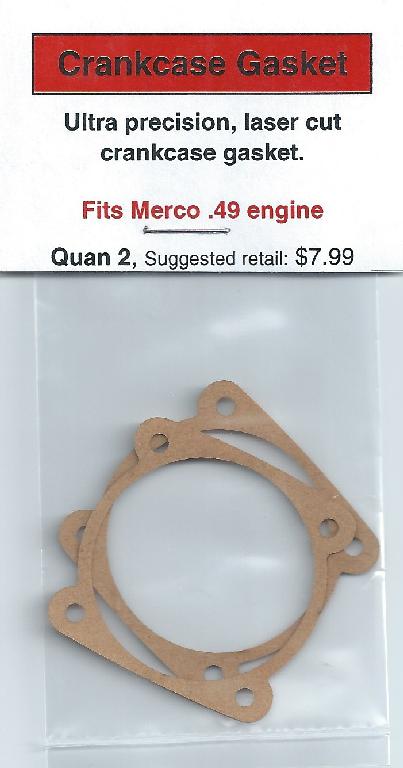 A picture of the front end gasket for merco. 4 9 engine