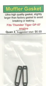 A small package of thunder tiger gp-0 7 engine.