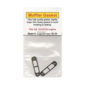 A pair of muffler gaskets are attached to the side of a car.