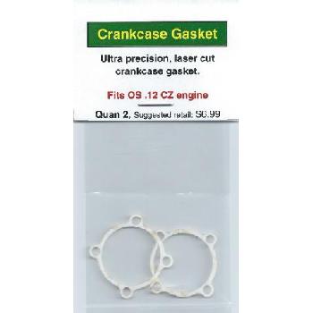 A pair of white gaskets for a car engine.