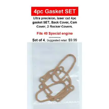 A package of gaskets for the engine.