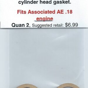 A pair of gaskets for the engine of an automobile.