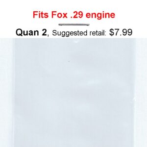 A picture of the back cover of an ad for fox. 2 9 engine