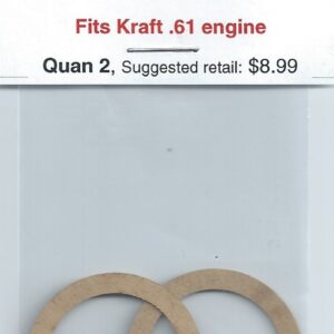 A pair of paper gaskets for the engine.