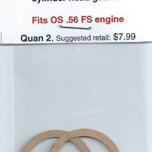 A pair of paper gaskets for an engine.