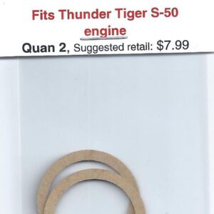 A pair of wooden rings for the engine of a thunder tiger s-5 0.