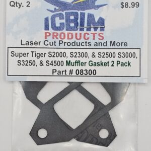 Super Tiger S2000, S2300, S2500, S3000, S3250, & S4500 Muffler Gasket 2 Pack