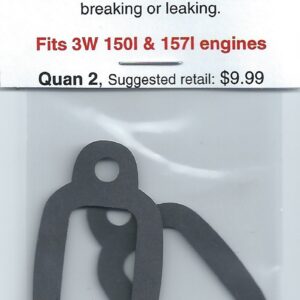 A pair of gaskets for a muffler.