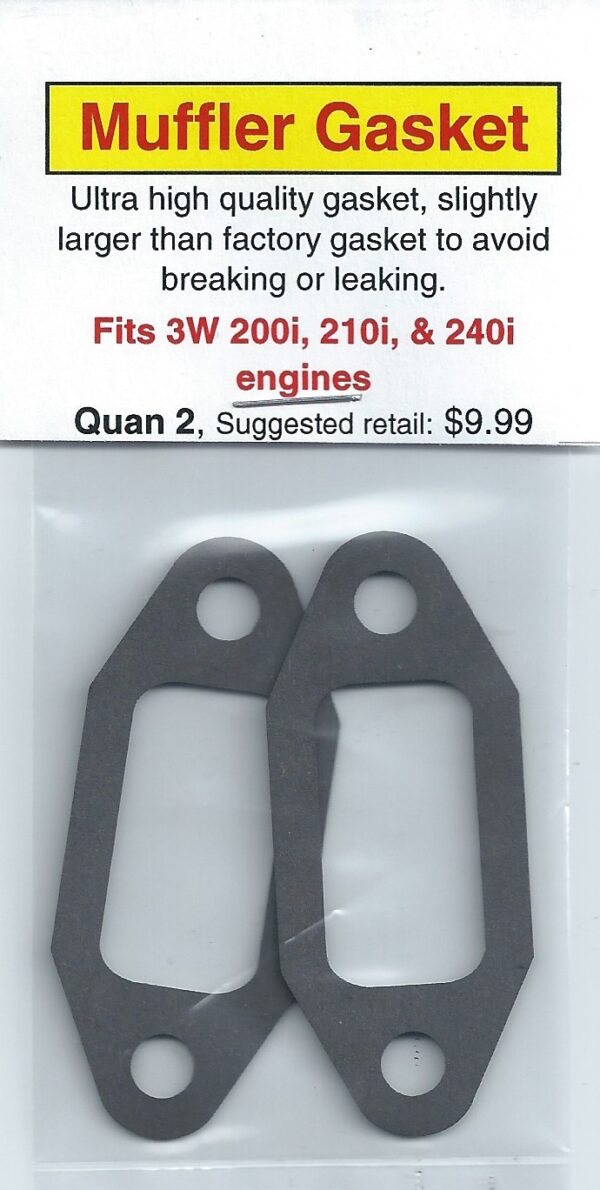 A pair of muffler gaskets.