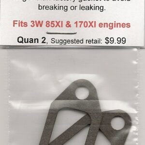 Two muffler gaskets in a package.