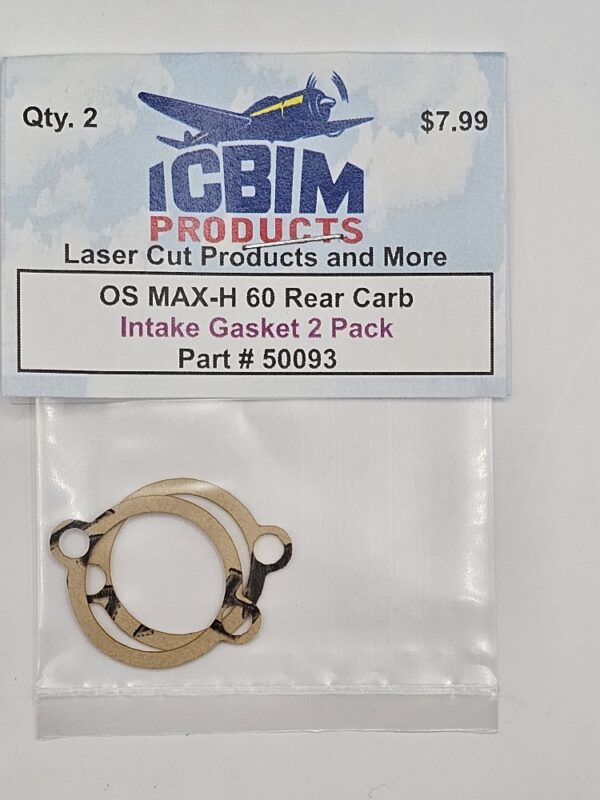 OS MAX-H 60 Rear Carb Intake Gasket 2 Pack