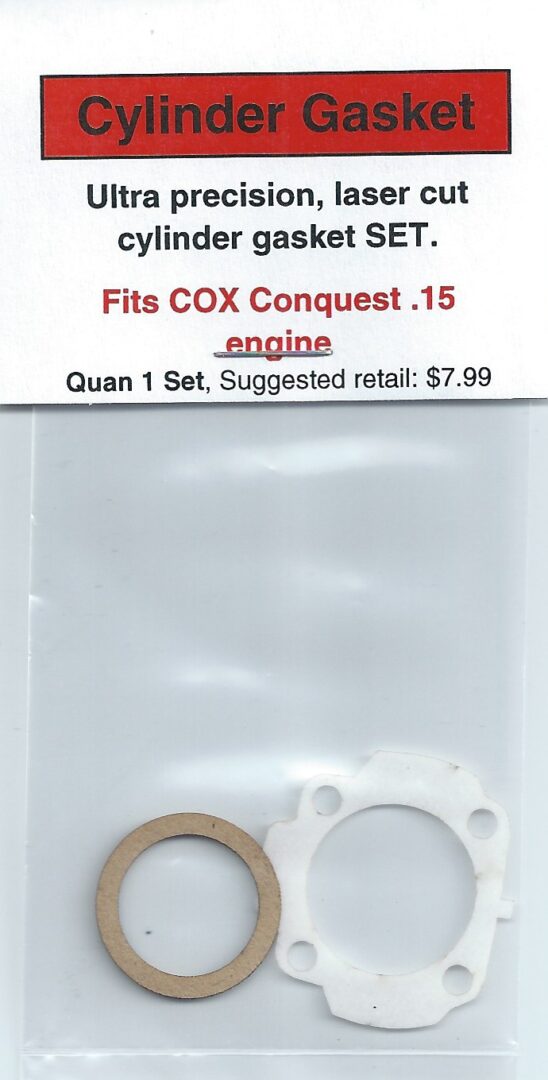 Cylinder gasket for COX Conquest .15 Cylinder Gasket 2 pc Set.
