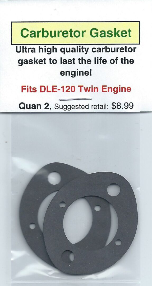 A pair of carburetor gaskets for a twin engine.