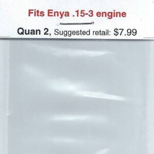 A pair of Enya .15-3 Cylinder Head Gasket 2 Packs in a package.