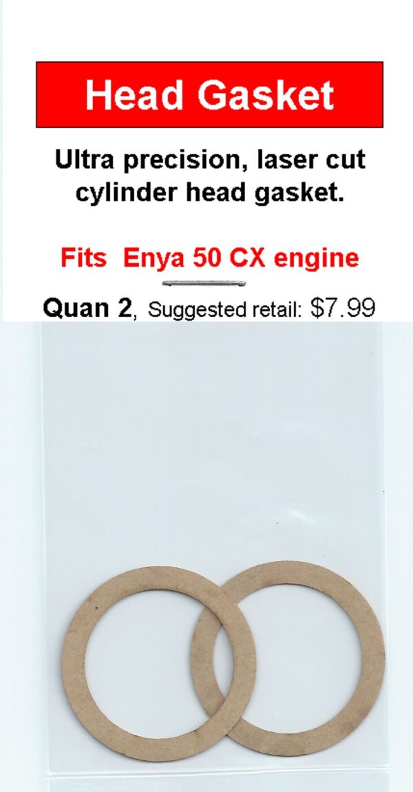 Two head gaskets with the words head gasket ultra precision laser cut cylinder.