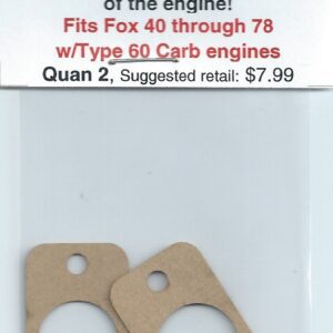 A pair of carburetor gaskets.