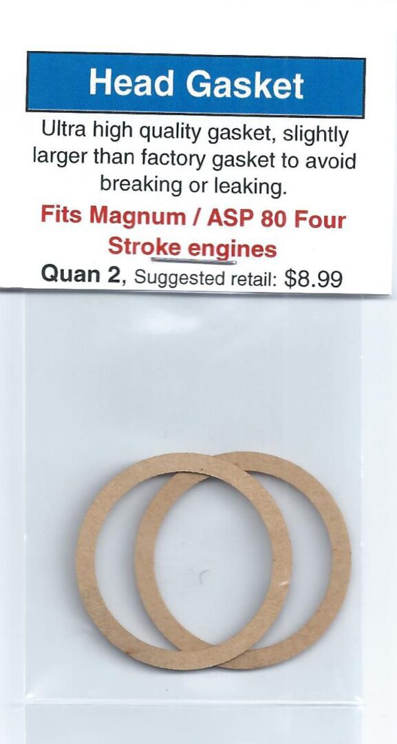 A package of head gaskets for four stroke engines.