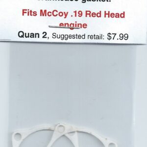 McCoy .19 Red Head Crankcase Gasket 2 Pack