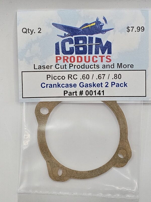 Picco RC .60, .67 and .80 Crankcase Gasket 2 Pack