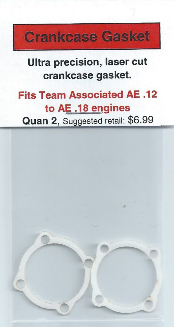 A pair of gaskets for the crankcase gasket.